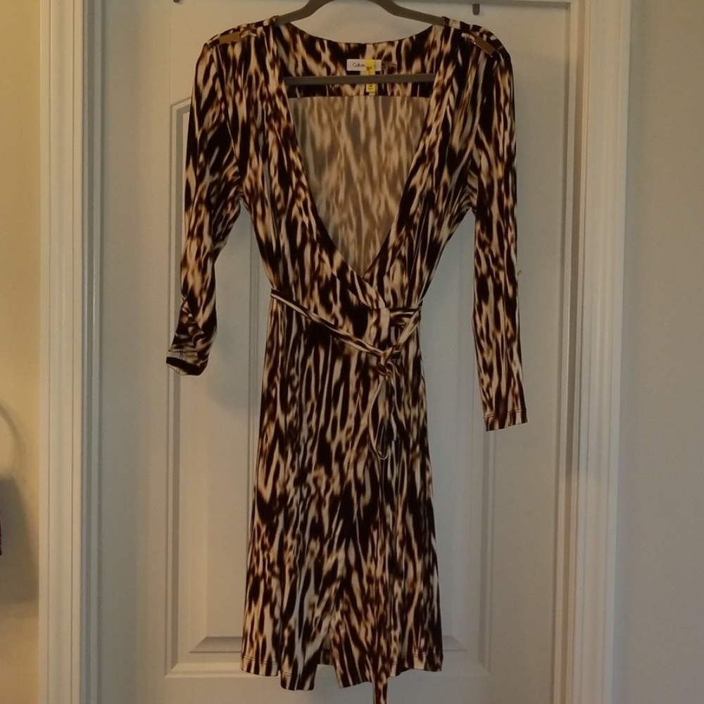 Brown Wrap Dress Fit for the Office!!